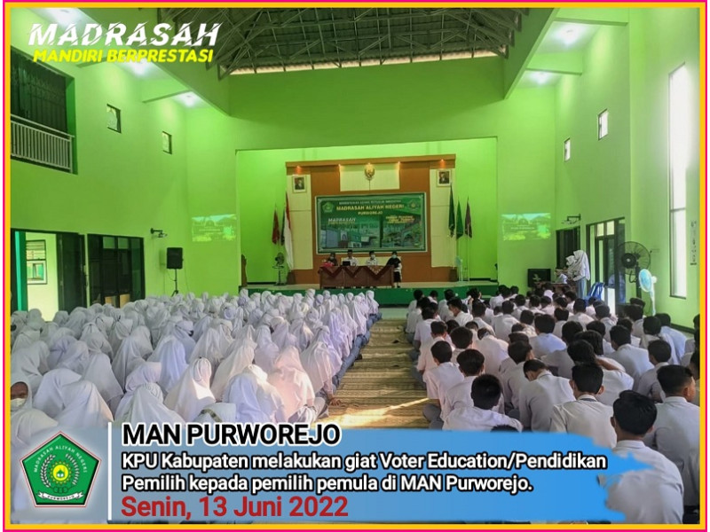 Siswa MAN Purworejo mengikuti Voter Education